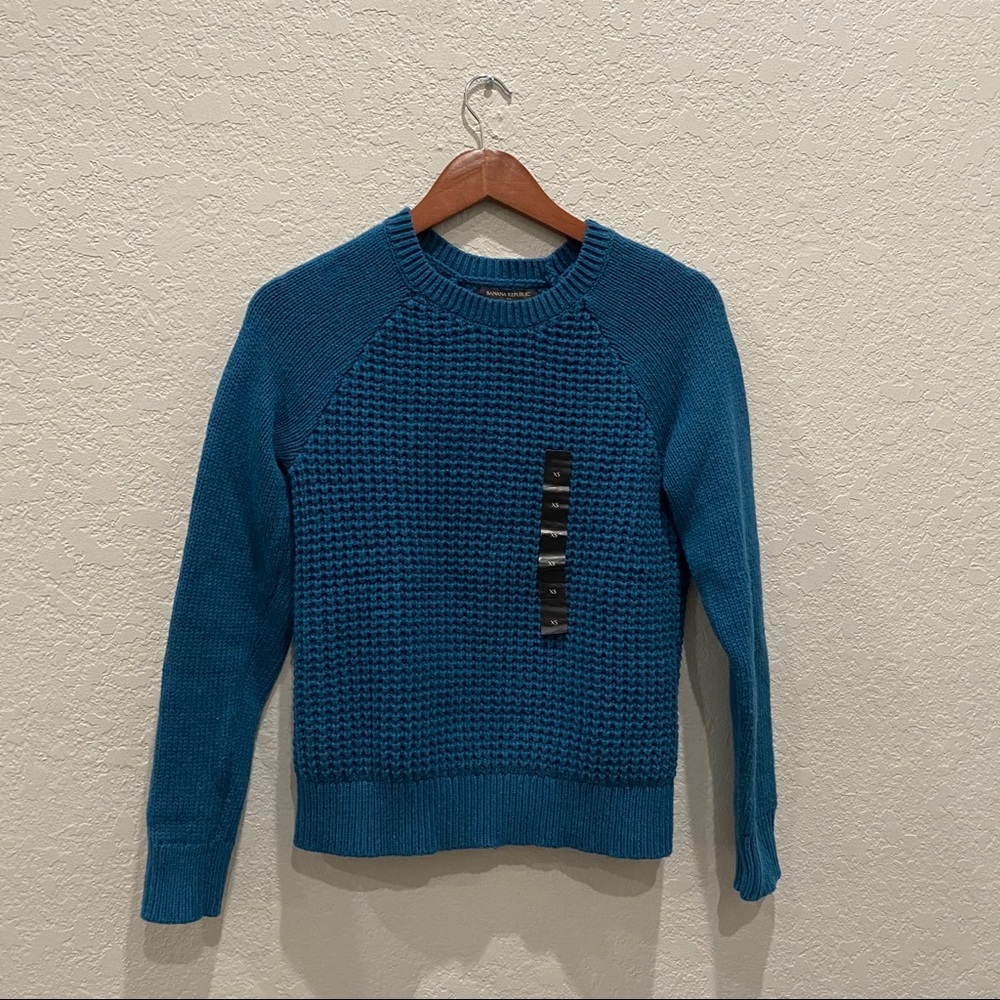 BANANA REPUBLIC turquoise chunky sweater